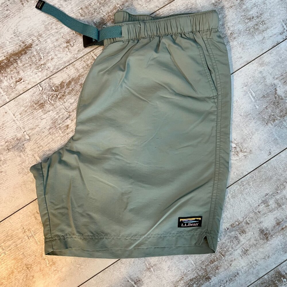 Mens L.L. Bean Green Lined Shorts/Swimsuit - Picture 2 of 7